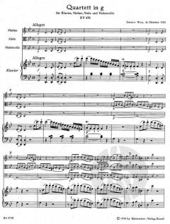 Klavierquartett g-Moll KV 478 (W.A. Mozart) 