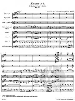 Konzert in A-Dur für Klarinette und Orchester KV 622 von Wolfgang Amadeus Mozart 