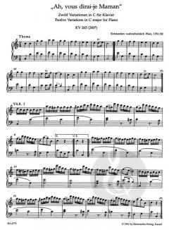 Ah, vous dirai-je Maman C-Dur KV 265 (300e) von Wolfgang Amadeus Mozart (Download) 
