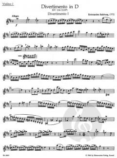 3 Divertimenti von Wolfgang Amadeus Mozart für Streichquartett im Alle Noten Shop kaufen