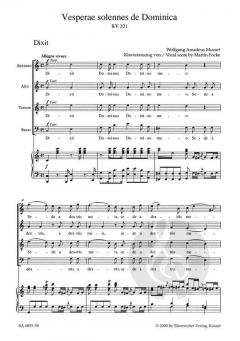 Vesperae solennes de Dominica KV 321 von Wolfgang Amadeus Mozart (Download) 