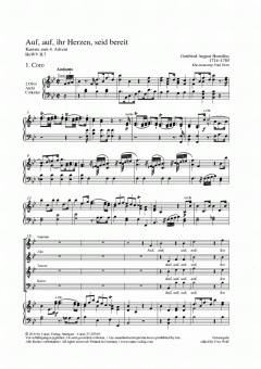 Auf, auf, ihr Herzen, seid bereit HoWV II.7 von Gottfried August Homilius (Download) 