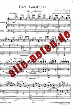 Drei Tonstücke op. 25 von Ludwig Boslet für Orgel im Alle Noten Shop kaufen