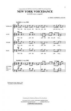 New York VoiceDance von Greg Jasperse (Download) 