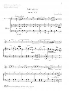 Intermezzo Es-Dur op. 117/1 von Johannes Brahms für Klarinette und Klavier im Alle Noten Shop kaufen