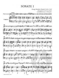 3 Hallenser Sonaten HWV 374/375/376 von Georg Friedrich Händel für Flöte (Violine) und Basso continuo, Cello ad lib. im Alle Noten Shop kaufen - Q4554