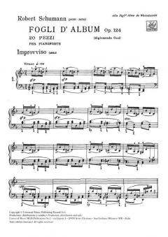 Fogli D Album op. 124 20 Pezzi Per Pianoforte Revi von Robert Schumann 