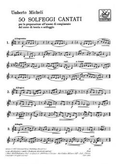 50 Solfeggi Cantati von U. Micheli 
