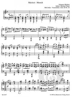Racoczi Marsch für Klavier von Johannes Brahms im Alle Noten Shop kaufen