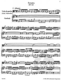3 Sonaten nach BWV 1027-1029 von Johann Sebastian Bach für Violoncello und Cembalo (Gamben-Sonaten) im Alle Noten Shop kaufen