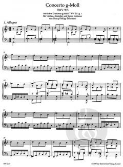 Klavierbearbeitungen fremder Werke III BWV 985-987, 592a, 972a von Johann Sebastian Bach im Alle Noten Shop kaufen