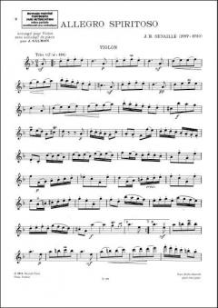 Allegro Spiritoso Arrangement pour Violon et Piano von Jean-Baptiste Senaillé 