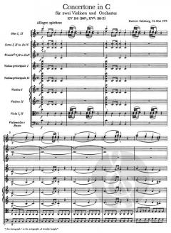 Concertone C-Dur KV 190 von Wolfgang Amadeus Mozart (Download) 