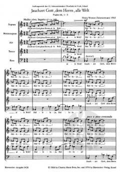 Jauchzet Gott, dem Herrn, alle Welt (1965) von Heinz Werner Zimmermann (Download) 