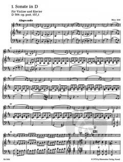 3 Sonaten (Sonatinen) op. post. 137 von Franz Schubert für Violine und Klavier im Alle Noten Shop kaufen
