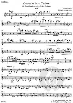 Ouvertüre (Quintett) D 8 (Franz Schubert) 