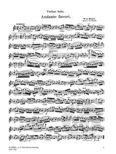 Andante favori von Wolfgang Amadeus Mozart 