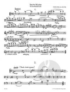Sechs Stücke für Kontrabass solo op. 68 von Giselher Klebe im Alle Noten Shop kaufen