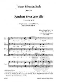 Freut euch alle BWV 207a/9 von Johann Sebastian Bach (Download) 