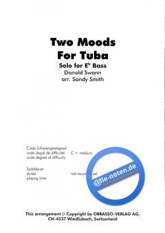 Two Moods For Tuba (Donald Swann) 