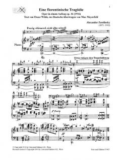 Eine florentinische Tragödie op. 16 von Alexander von Zemlinsky 