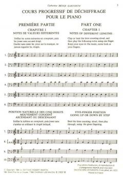 Cours progressif de déchiffrage pour le piano 