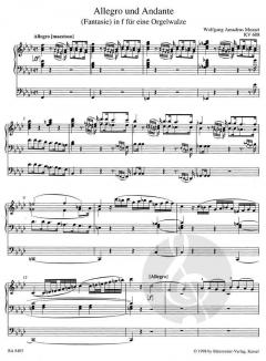 Werke für Orgel von Wolfgang Amadeus Mozart (Download) 