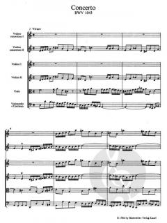 Konzert BWV 1043 von Johann Sebastian Bach für zwei Violinen im Alle Noten Shop kaufen