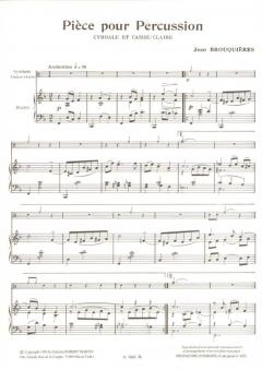 Pièce pour percussion von Jean Brouquières im Alle Noten Shop kaufen