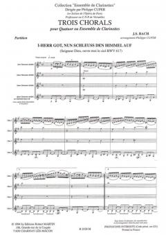 Trois Chorals von Johann Sebastian Bach 