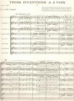 Trois inventions à deux voix von Johann Sebastian Bach 
