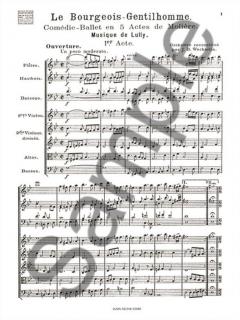 Le Bourgeois Gentilhomme, comédie-ballet en 5 actes de Molière von Jean Baptiste Lully 