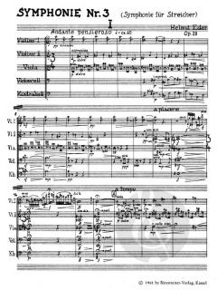 Symphonie Nr. 3 op. 29 von Helmut Eder 