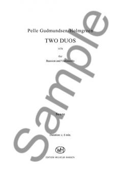 Two Duos For Bassoon And Cello (Pelle Gudmundsen-Holmgreen) 