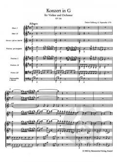 Violinkonzert KV 216 von Wolfgang Amadeus Mozart 