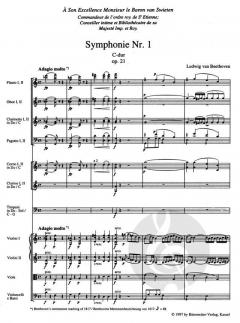 Symphonie Nr. 1 op. 21 von Ludwig van Beethoven 