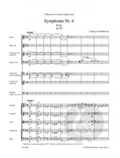 Symphonie Nr. 4 op. 60 von Ludwig van Beethoven 