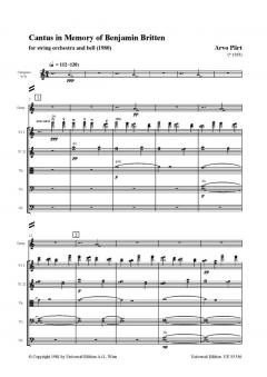 Cantus in Memory of Benjamin Britten von Arvo Pärt 