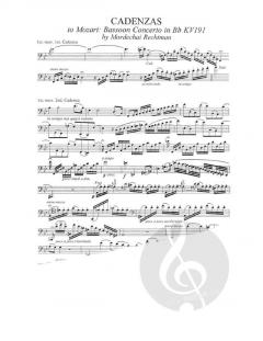Cadenzas For Concerto KV 191 (W.A. Mozart) 