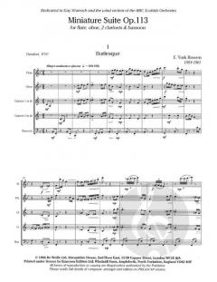Miniature Suite von York Bowen für Holzbläser Quintett im Alle Noten Shop kaufen