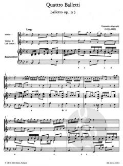 Quattro Balletti für Violine und Basso continuo von Lajos Vigh im Alle Noten Shop kaufen