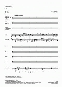 Sämtliche Lateinischen Messen von Franz Schubert 