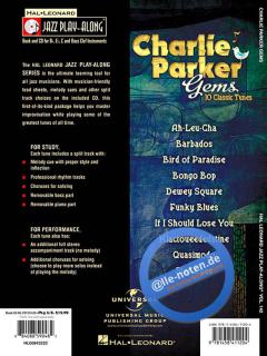 Jazz Play-Along Vol. 142: Charlie Parker Gems im Alle Noten Shop kaufen