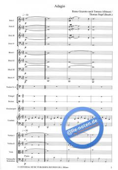 Adagio von Tomaso Albinoni für Streicher oder sinfonisches Orchester im Alle Noten Shop kaufen