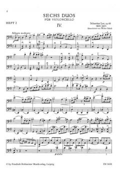 Sechs Duos op. 60 Heft 2 von Sebastian Lee 