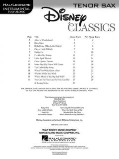 Disney Classics for Tenor Sax 