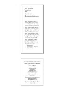 Requiem For Soloists, Chorus, Girl's Chorus And Orchestra 