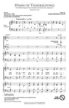 Hymn Of Thanksgiving (Mark Shepperd) 