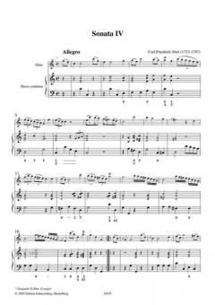 Six Easy Sonattas: Sonaten I-III von Carl Friedrich Abel 