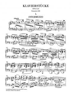 Klavierstücke op. 119/1-4 von Johannes Brahms im Alle Noten Shop kaufen